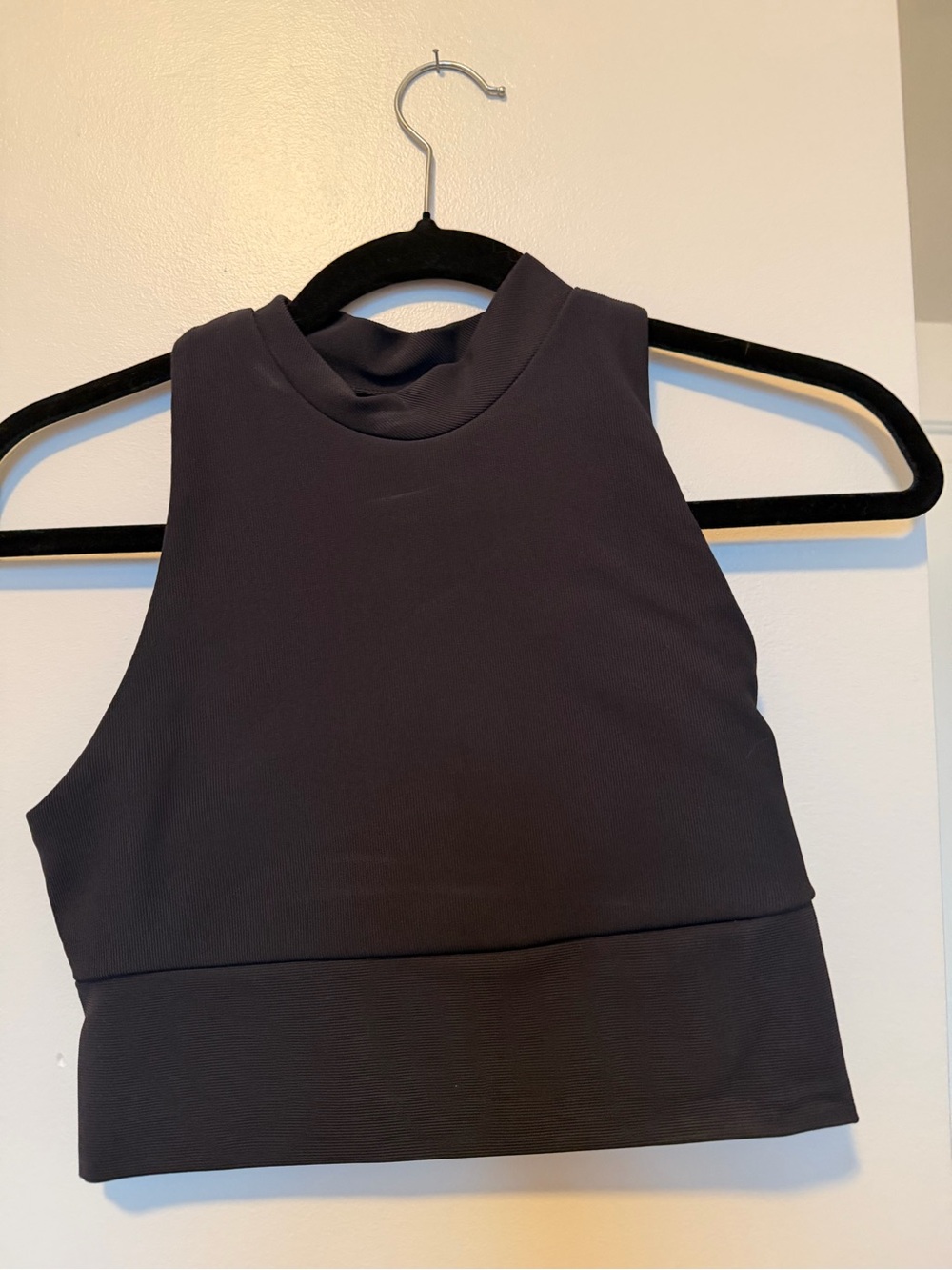 Kyodan Black Sleeveless Mock-Neck Crop Top